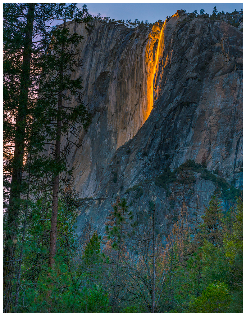 Firefall - horsetail falls in Yosemite 