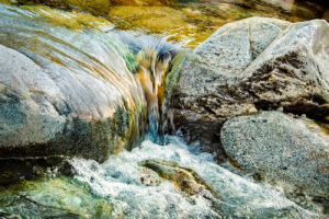 Water from the Yuba River flowing/